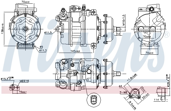 Compresseur, climatisation NISSENS 890635