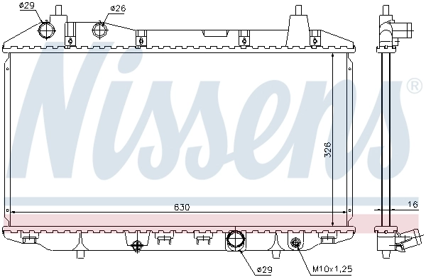 Radiateur, refroidissement du moteur NISSENS 68147