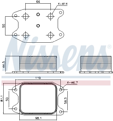 Radiateur d'huile NISSENS 90810