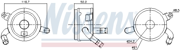 Radiateur d'huile NISSENS 91365