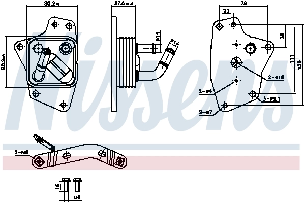 Radiateur d'huile NISSENS 91444