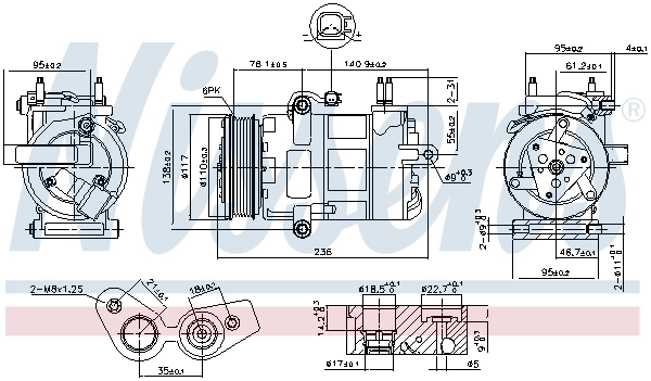 NISSENS 890217 — Компресор кондиціонера