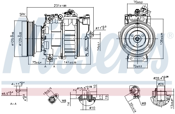 Compresseur, climatisation NISSENS 89232