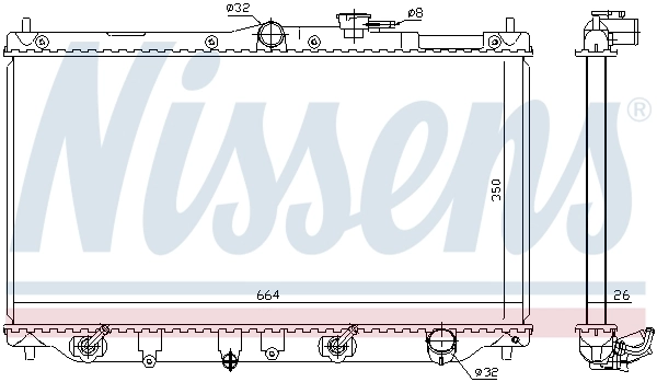 Radiateur, refroidissement du moteur NISSENS 622831