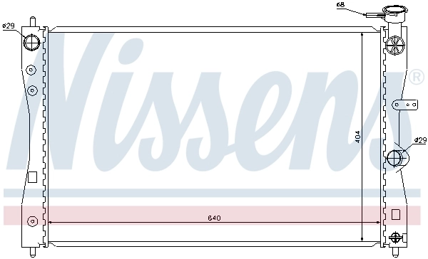 Radiateur, refroidissement du moteur NISSENS 68183
