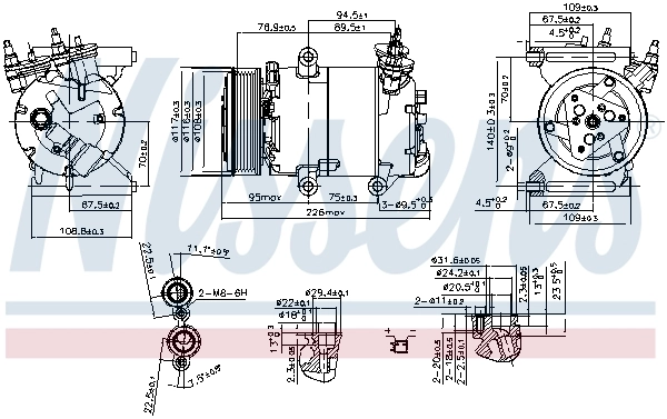 Compresseur, climatisation NISSENS 89571