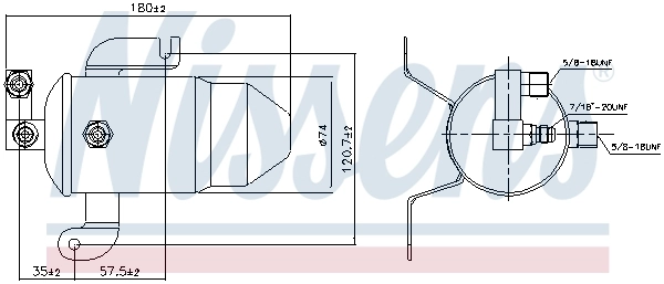 Filtre déshydratant, climatisation NISSENS 95011