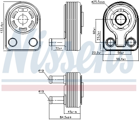 Radiateur d'huile NISSENS 90971