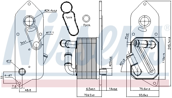 Radiateur d'huile NISSENS 90892