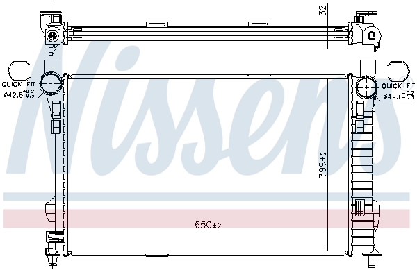 Radiateur, refroidissement du moteur NISSENS 62784A