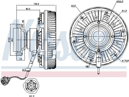 Embrayage, ventilateur de radiateur NISSENS 86094