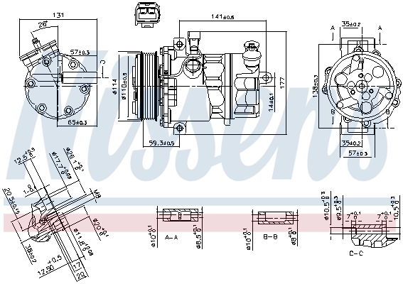Compresseur, climatisation NISSENS 890074