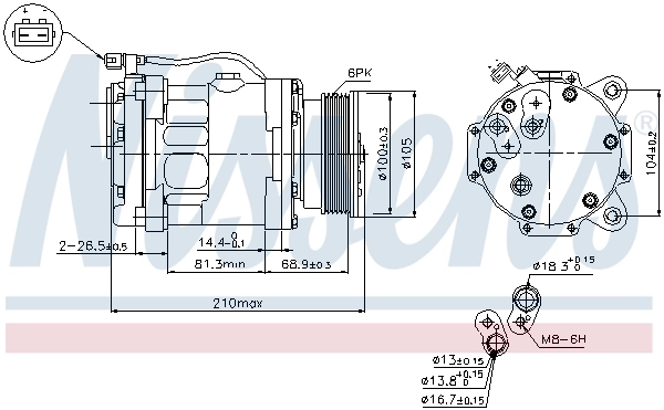 Compresseur, climatisation NISSENS 89088
