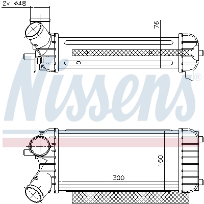 Intercooler, échangeur NISSENS 96491