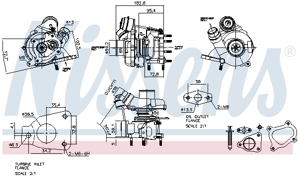 Turbocompresseur, suralimentation NISSENS 93139