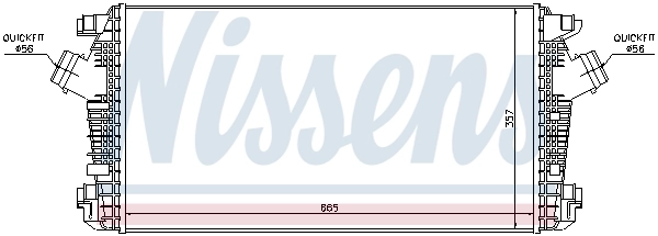 Intercooler, échangeur NISSENS 96557