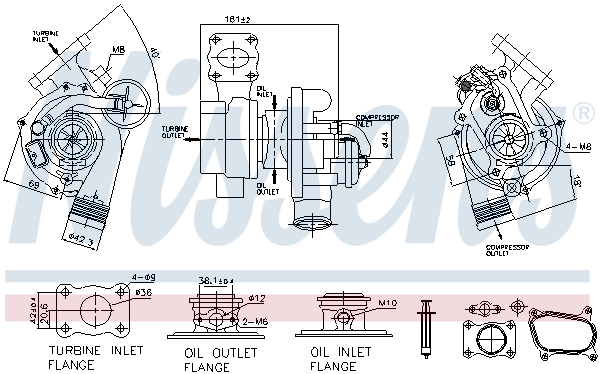 Turbocompresseur, suralimentation NISSENS 93160
