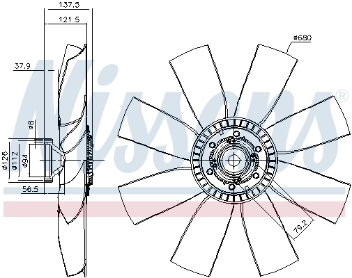 Embrayage, ventilateur de radiateur NISSENS 86147