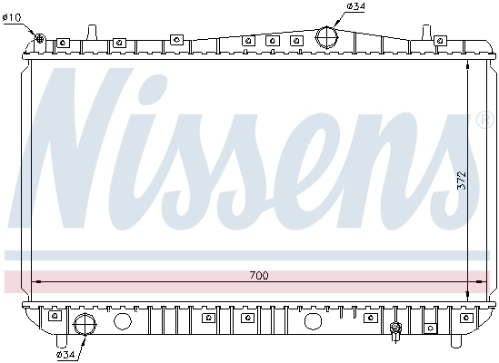 Radiateur, refroidissement du moteur NISSENS 61633