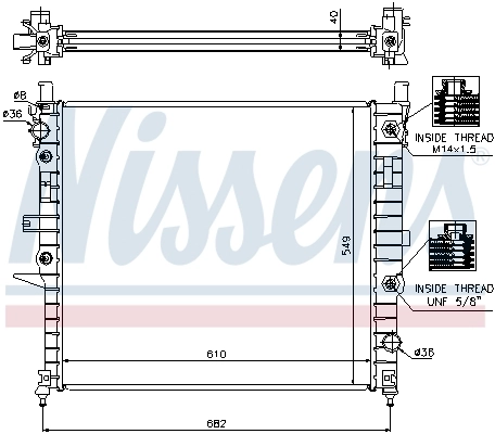 Radiateur, refroidissement du moteur NISSENS 62788A