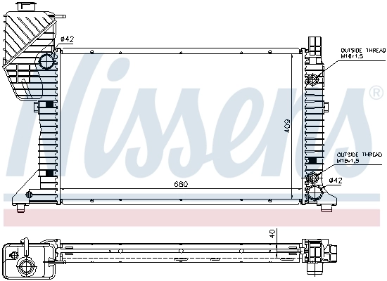 Radiateur, refroidissement du moteur NISSENS 62686A
