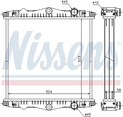 Radiateur, refroidissement du moteur NISSENS 614450