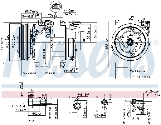 Compresseur, climatisation NISSENS 890293