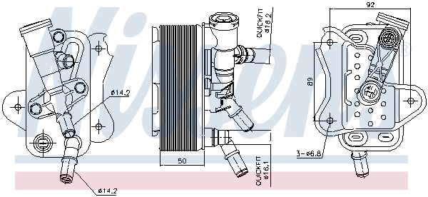Radiateur d'huile de boîte automatique NISSENS 91299