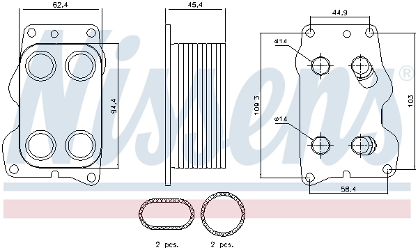 Radiateur d'huile NISSENS 90740