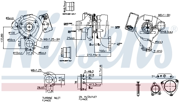 Turbocompresseur, suralimentation NISSENS 93272