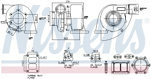 Turbocompresseur, suralimentation NISSENS 93304