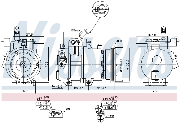 Compresseur, climatisation NISSENS 89279