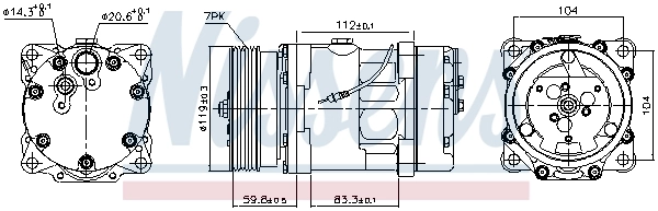 Compresseur, climatisation NISSENS 89160