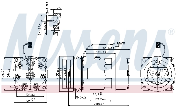Compresseur, climatisation NISSENS 89141