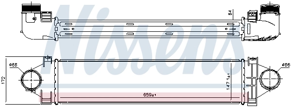 Intercooler, échangeur NISSENS 96383