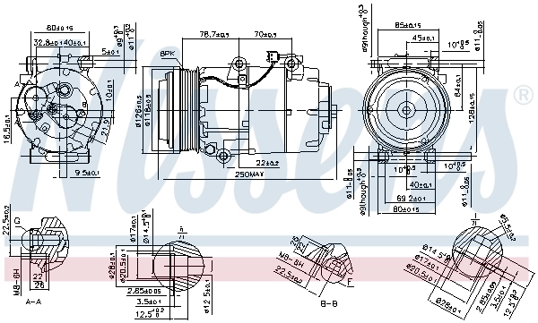 Compresseur, climatisation NISSENS 890090