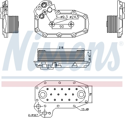 Radiateur d'huile NISSENS 91141