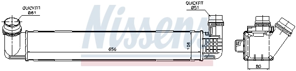Intercooler, échangeur NISSENS 96546