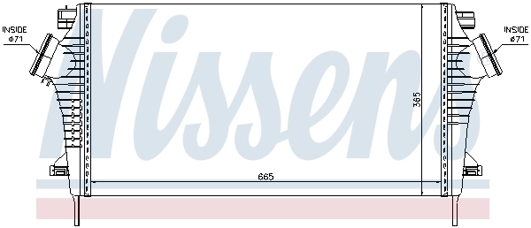Intercooler, échangeur NISSENS 96554