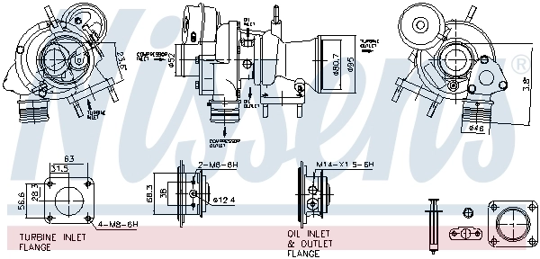 Turbocompresseur, suralimentation NISSENS 93472