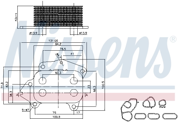 Radiateur d'huile NISSENS 90670