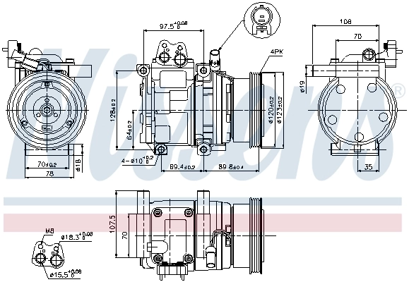 Compresseur, climatisation NISSENS 89290