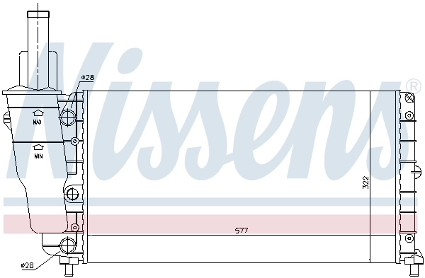 Radiateur, refroidissement du moteur NISSENS 61858