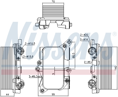 Radiateur d'huile de boîte automatique NISSENS 91226