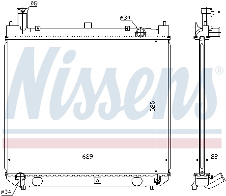Radiateur, refroidissement du moteur NISSENS 64858A