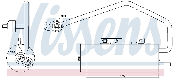 Filtre déshydratant, climatisation NISSENS 95447