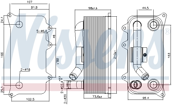 Radiateur d'huile NISSENS 91273
