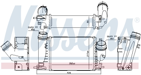 Intercooler, échangeur NISSENS 961289