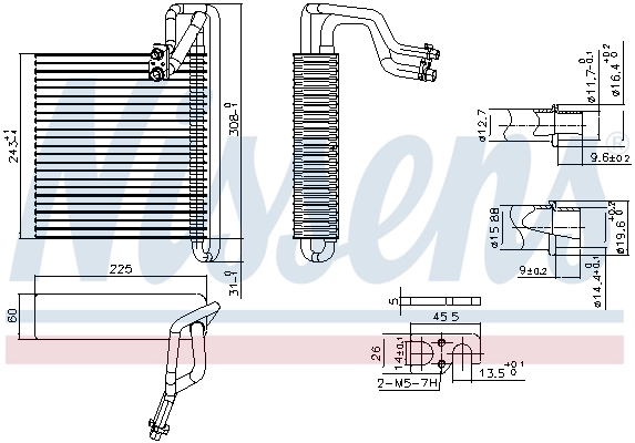 Évaporateur climatisation NISSENS 92336