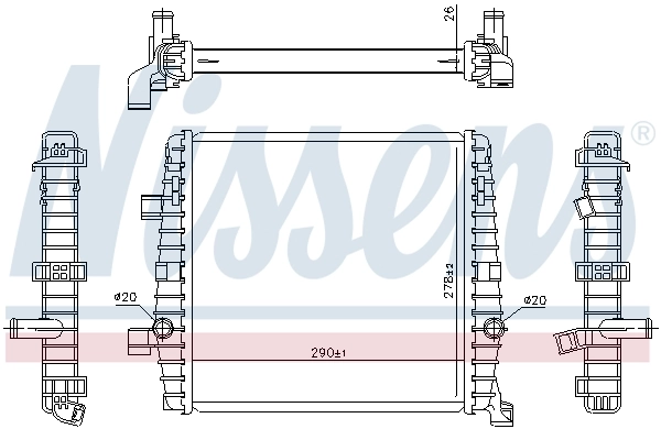 Radiateur basse température, intercooler NISSENS 65319